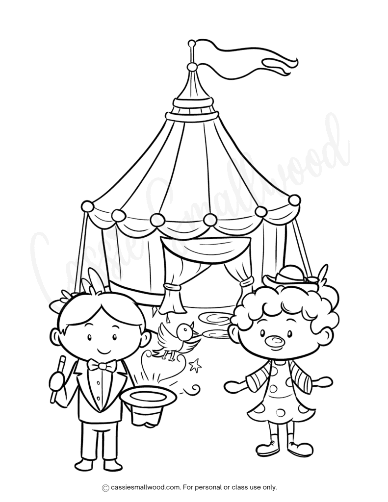 free circus coloring pages for preschoolers