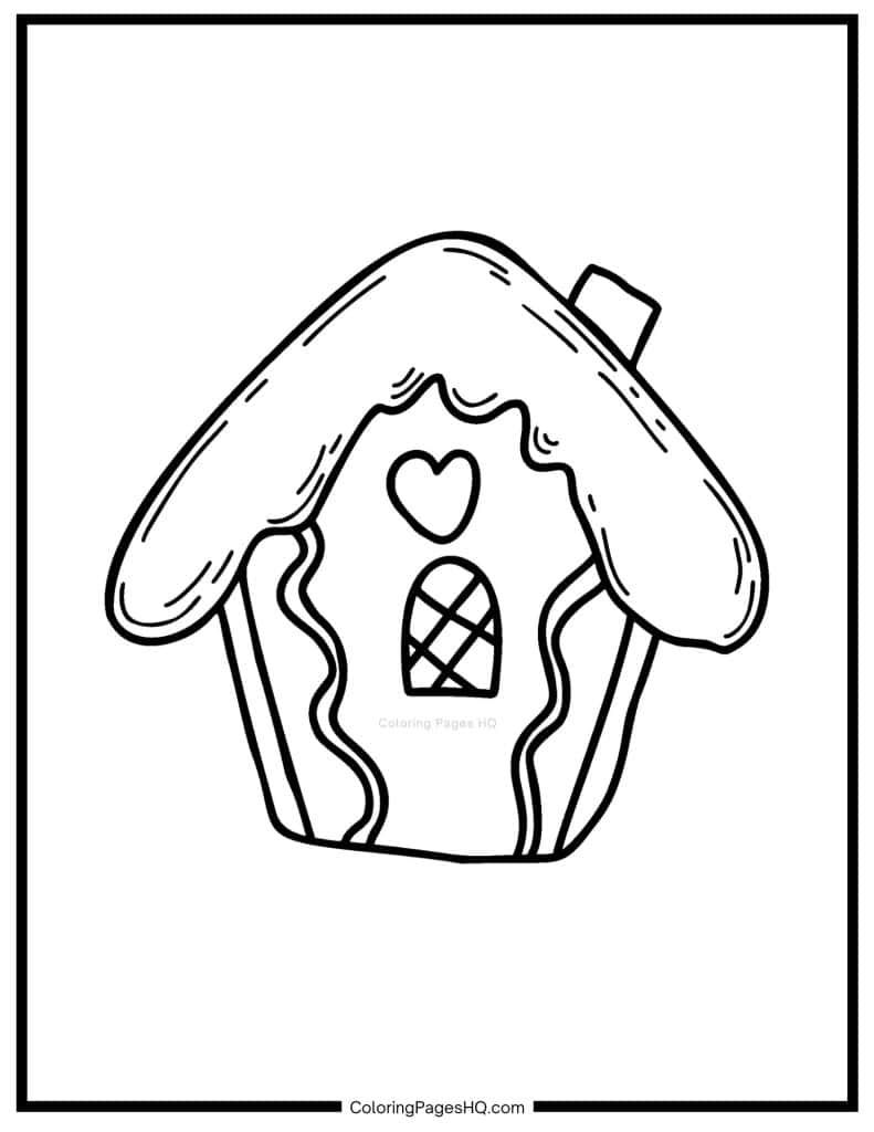 Cute Gingerbread House Coloring Pages Free PDF Printables Coloring Pages HQ
