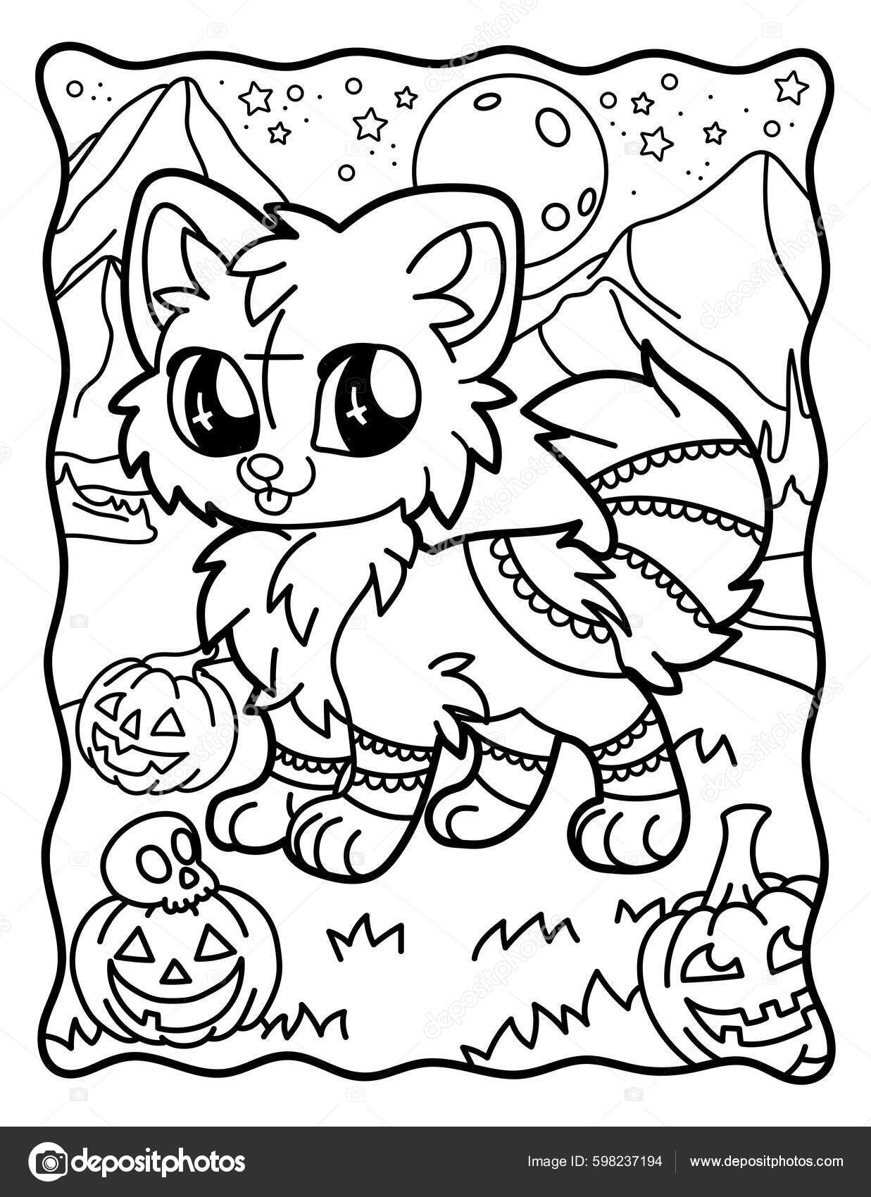 chibi animals coloring pages
