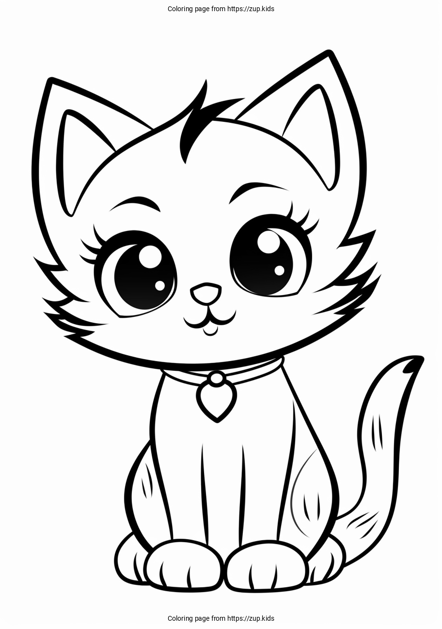 cute kitten coloring pages