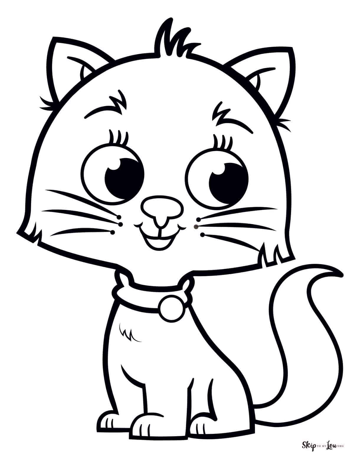 cat coloring pages for preschoolers