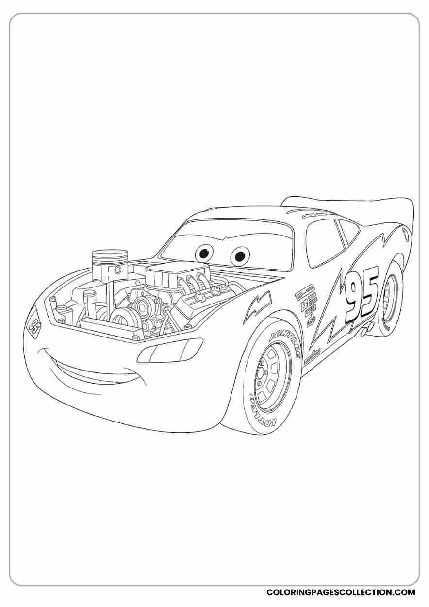 cars lightning mcqueen coloring pages