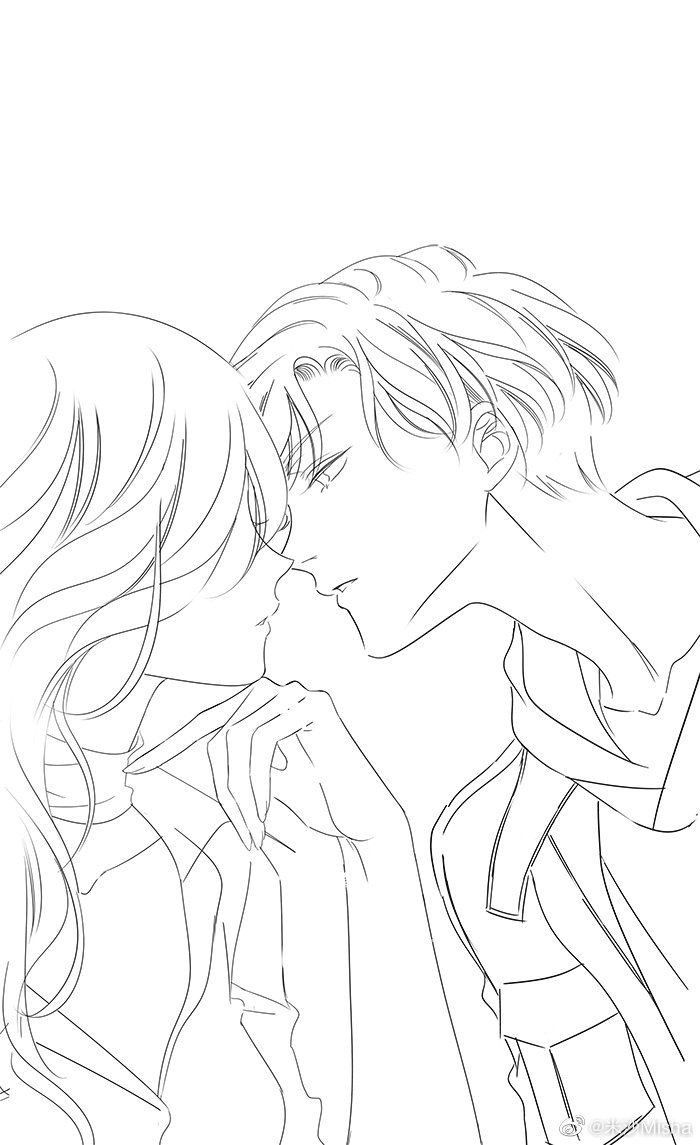 Cute Love Coloring Page