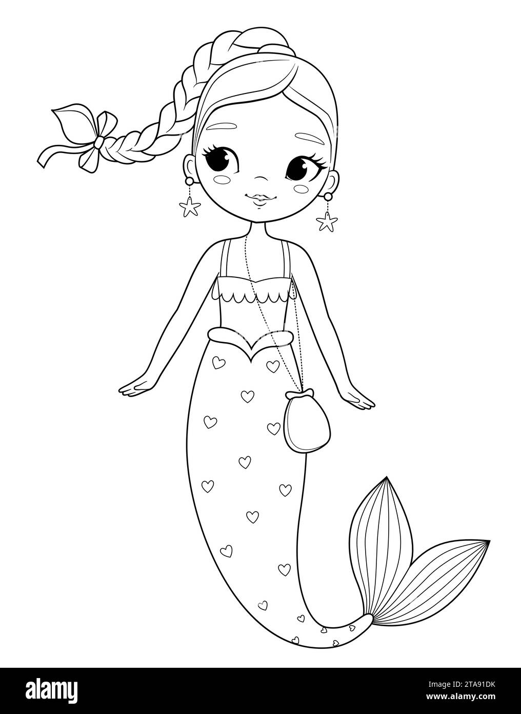 mermaid coloring page