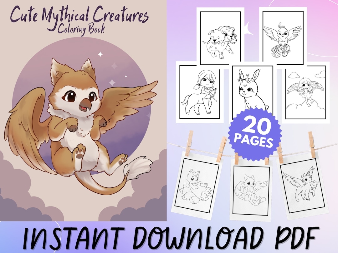 mythical animals coloring pages
