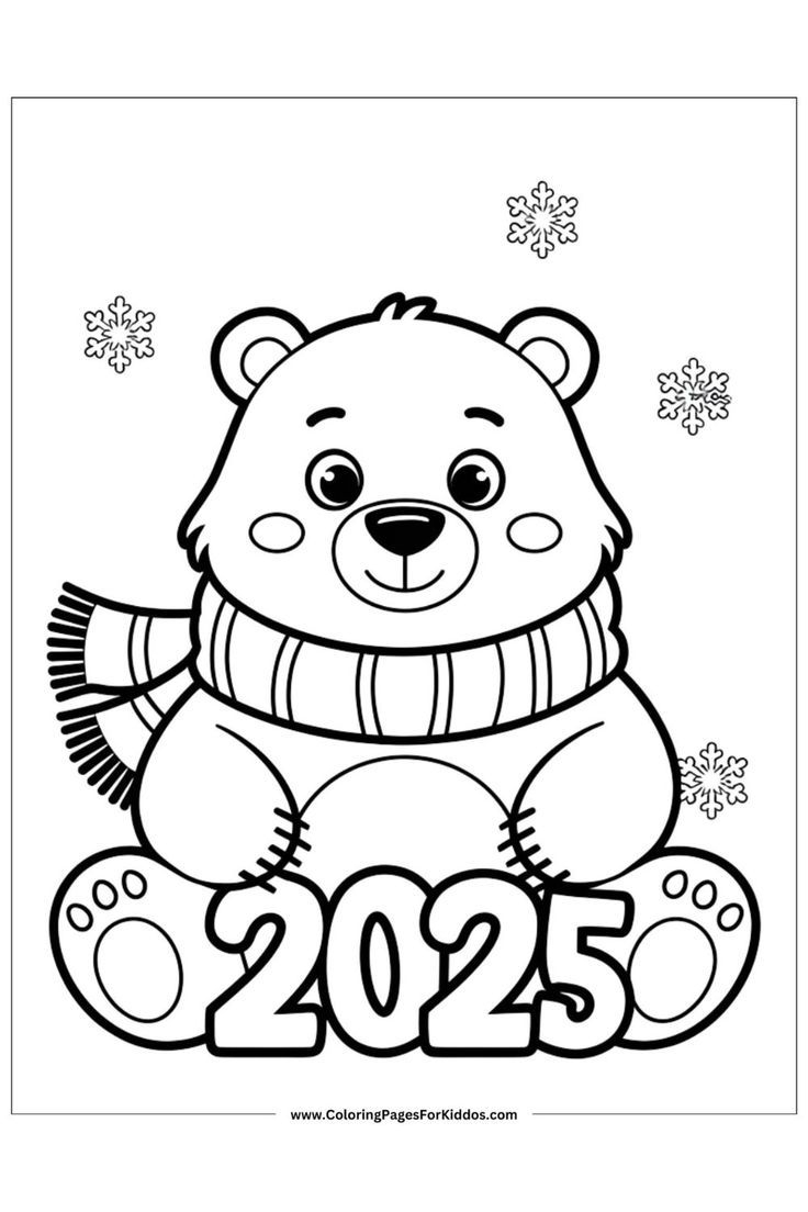 Cute New Year s Coloring Pages 45 Free Printable PDFs