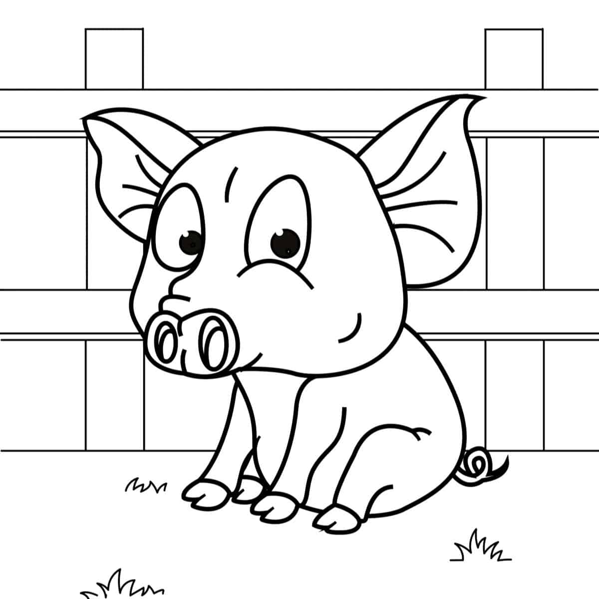 Cute Pig Coloring Pages For Free Artsy Pretty Colors