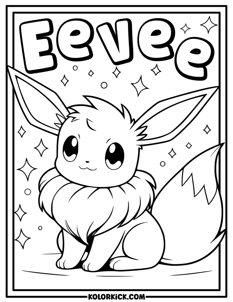 eevee coloring page