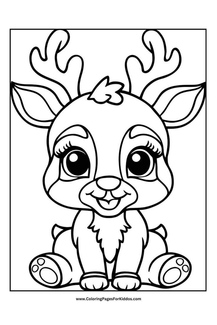 reindeer coloring page