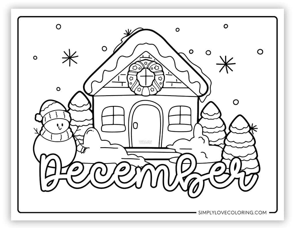 december coloring pages