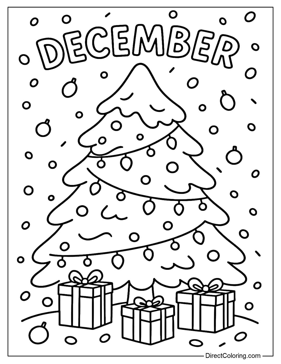 December Coloring Pages Free PDF To Download And Print