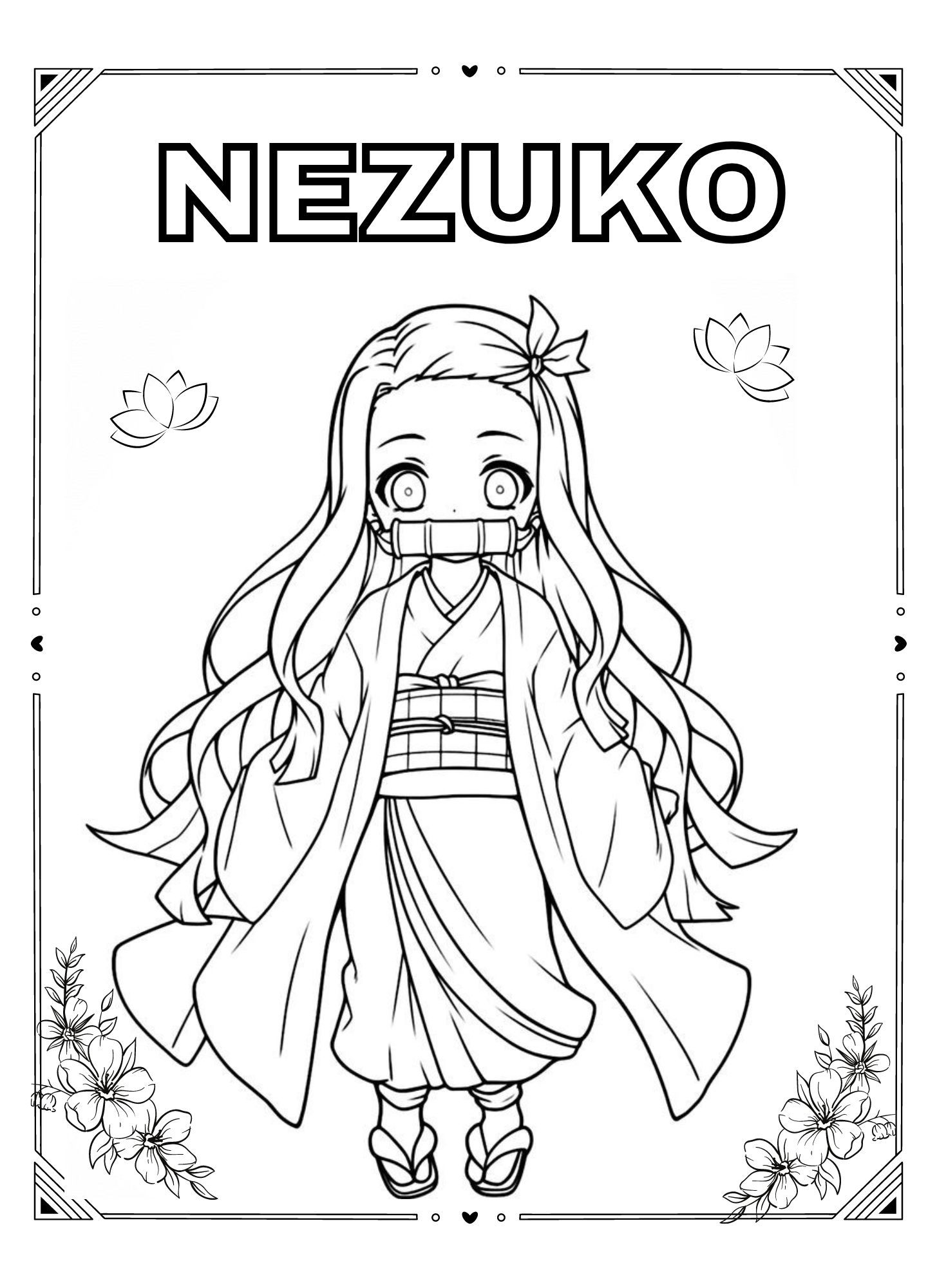 demon slayer coloring pages