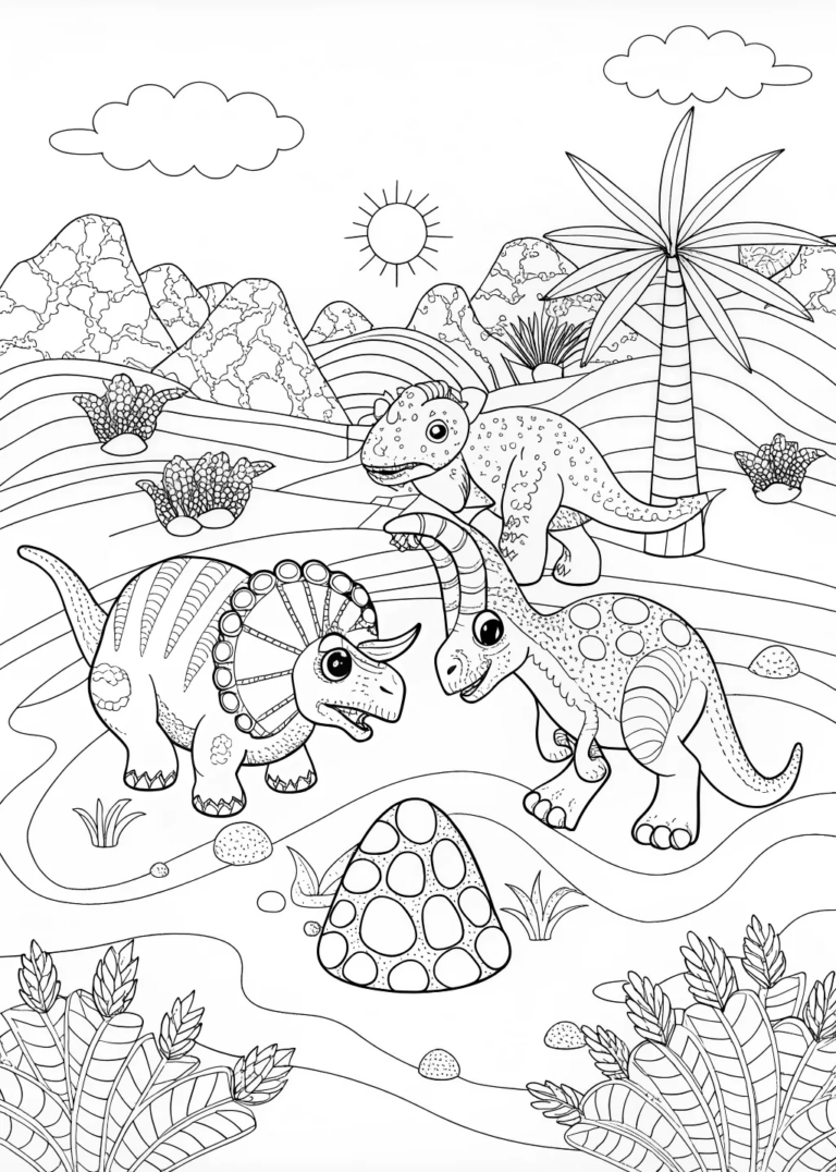 preschool coloring pages dinosaurs