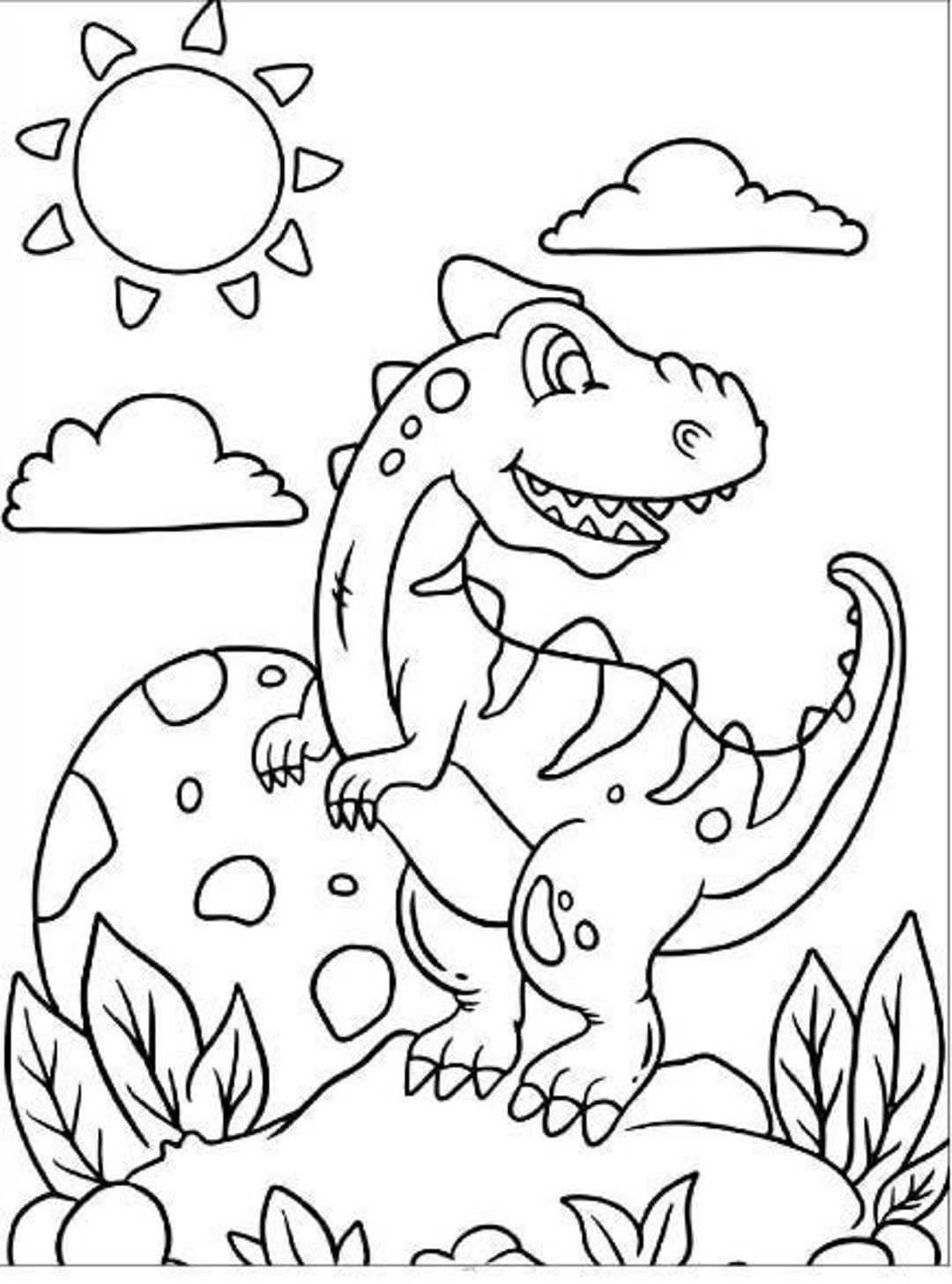 Dinosaur Coloring Book 46 Printable Coloring Sheets Kids Activity Book Dinosaur Printables PDF Coloring Book Etsy