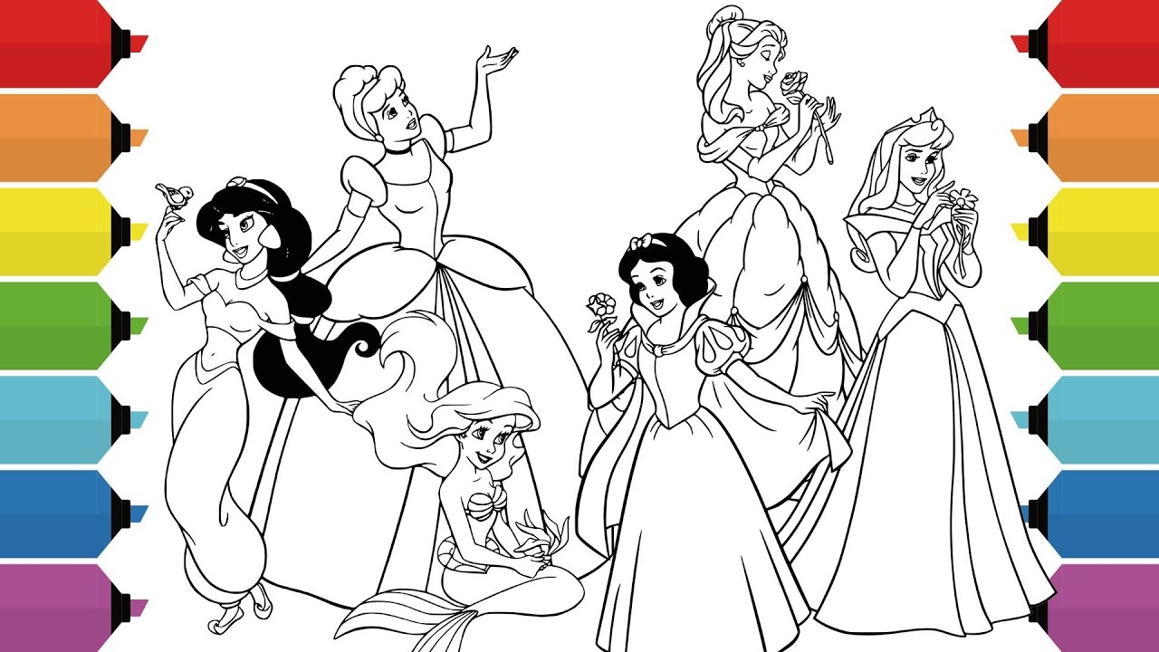 princess color pages