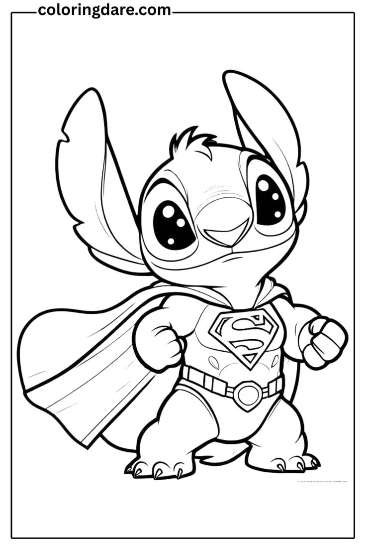 stitch coloring pages printable