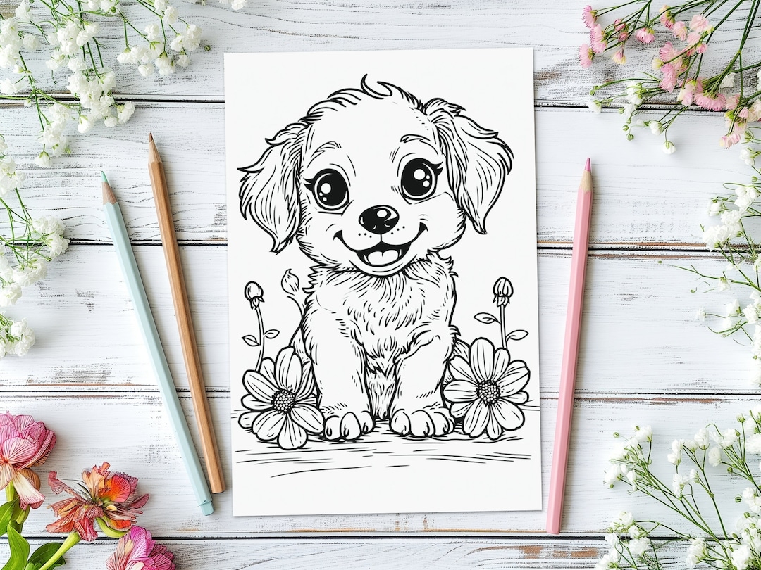 coloring page dog