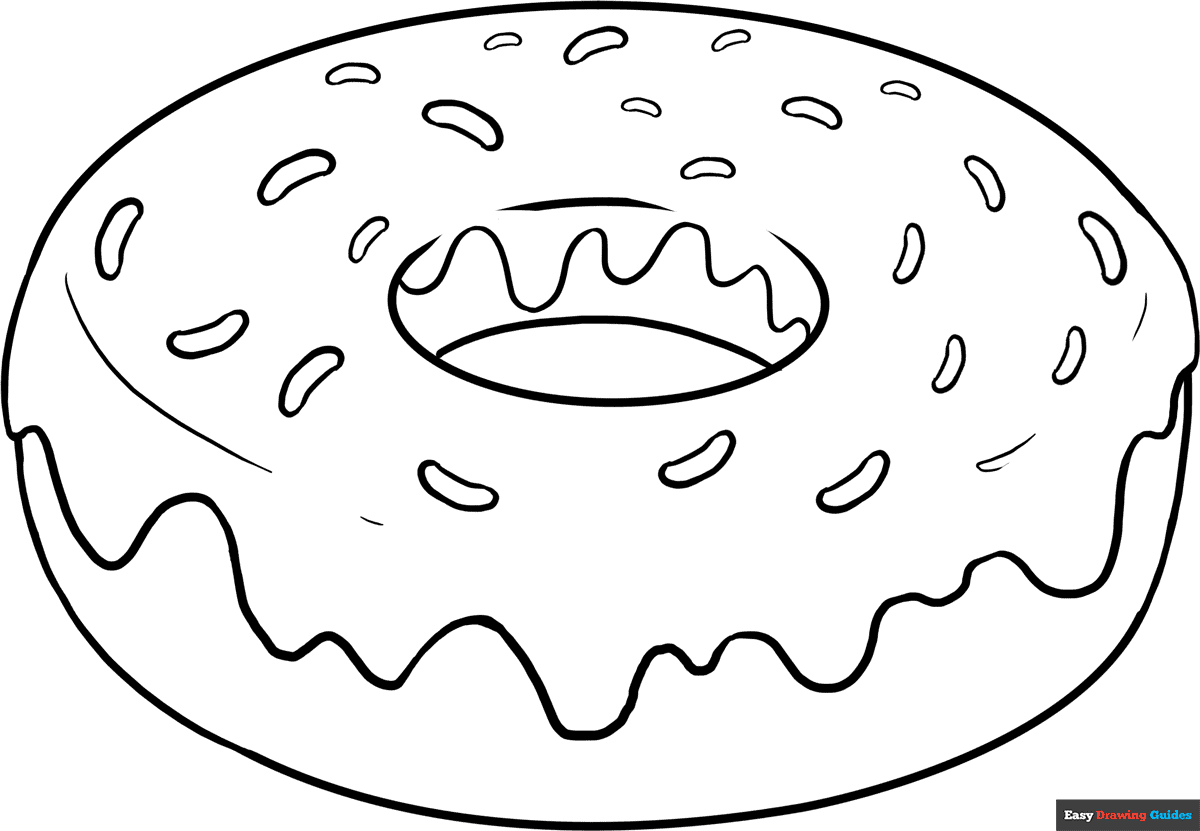 donut coloring page