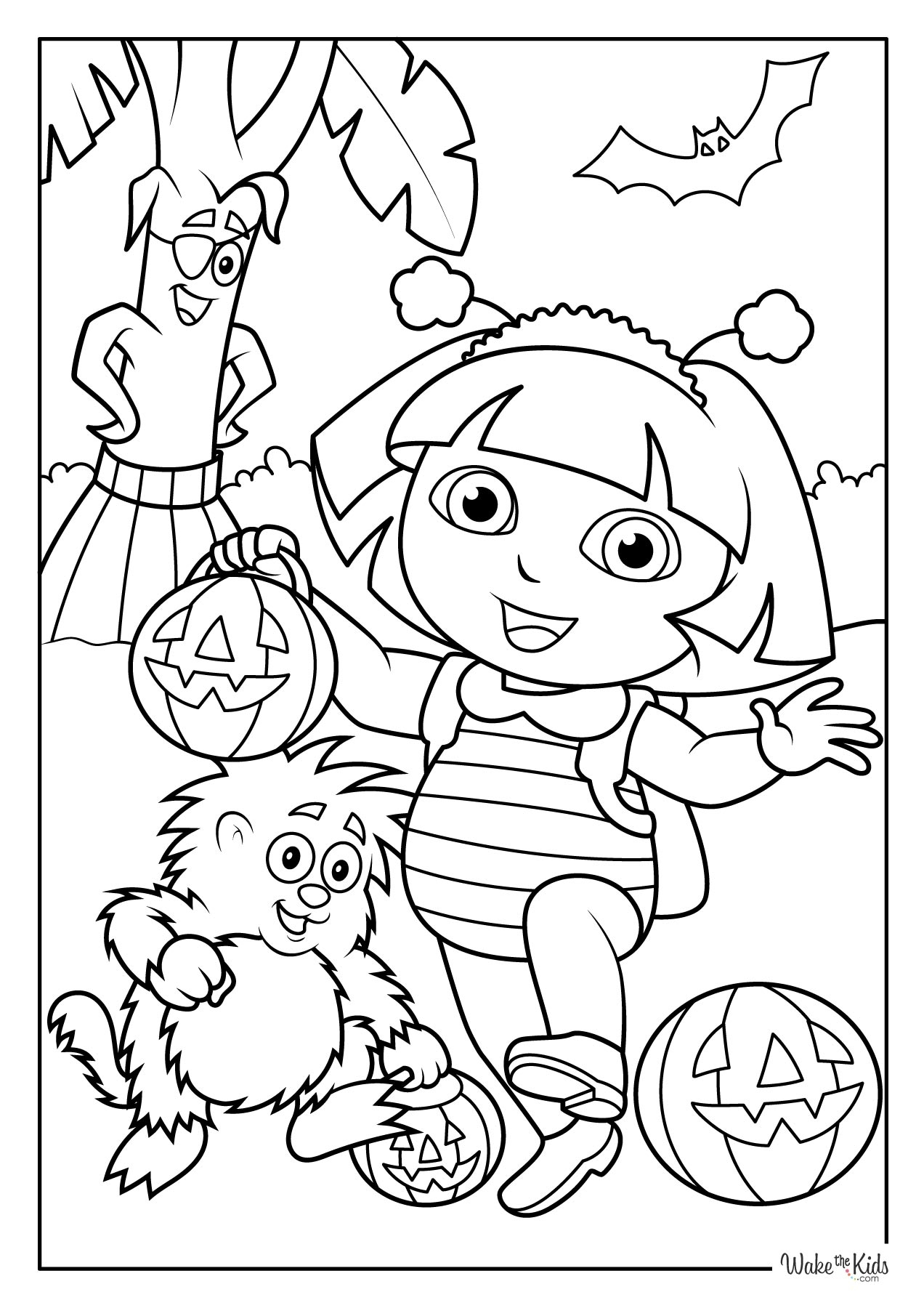 Dora The Explorer Coloring Pages Free Printable PDFs WakeTheKids