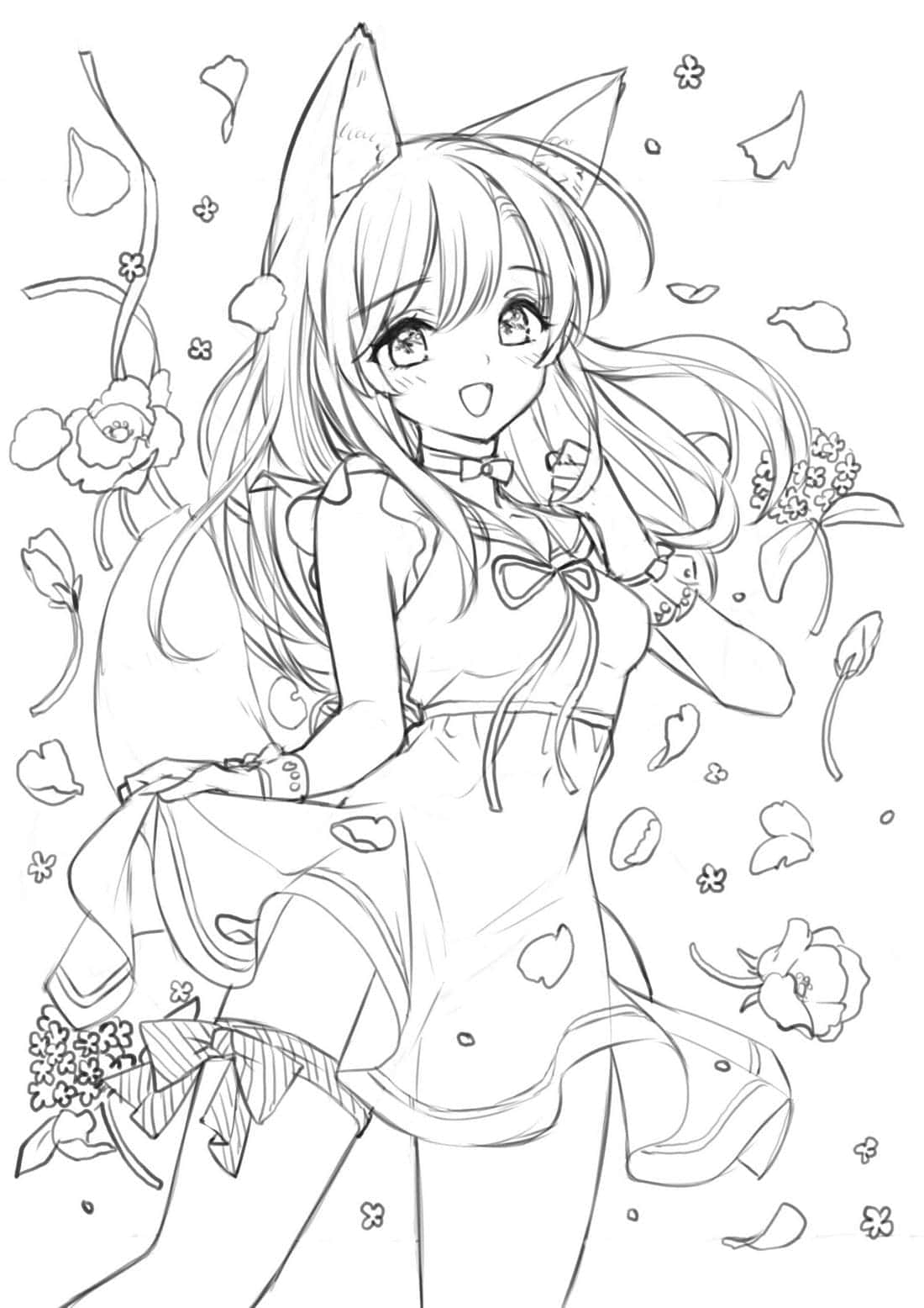 anime cute coloring pages