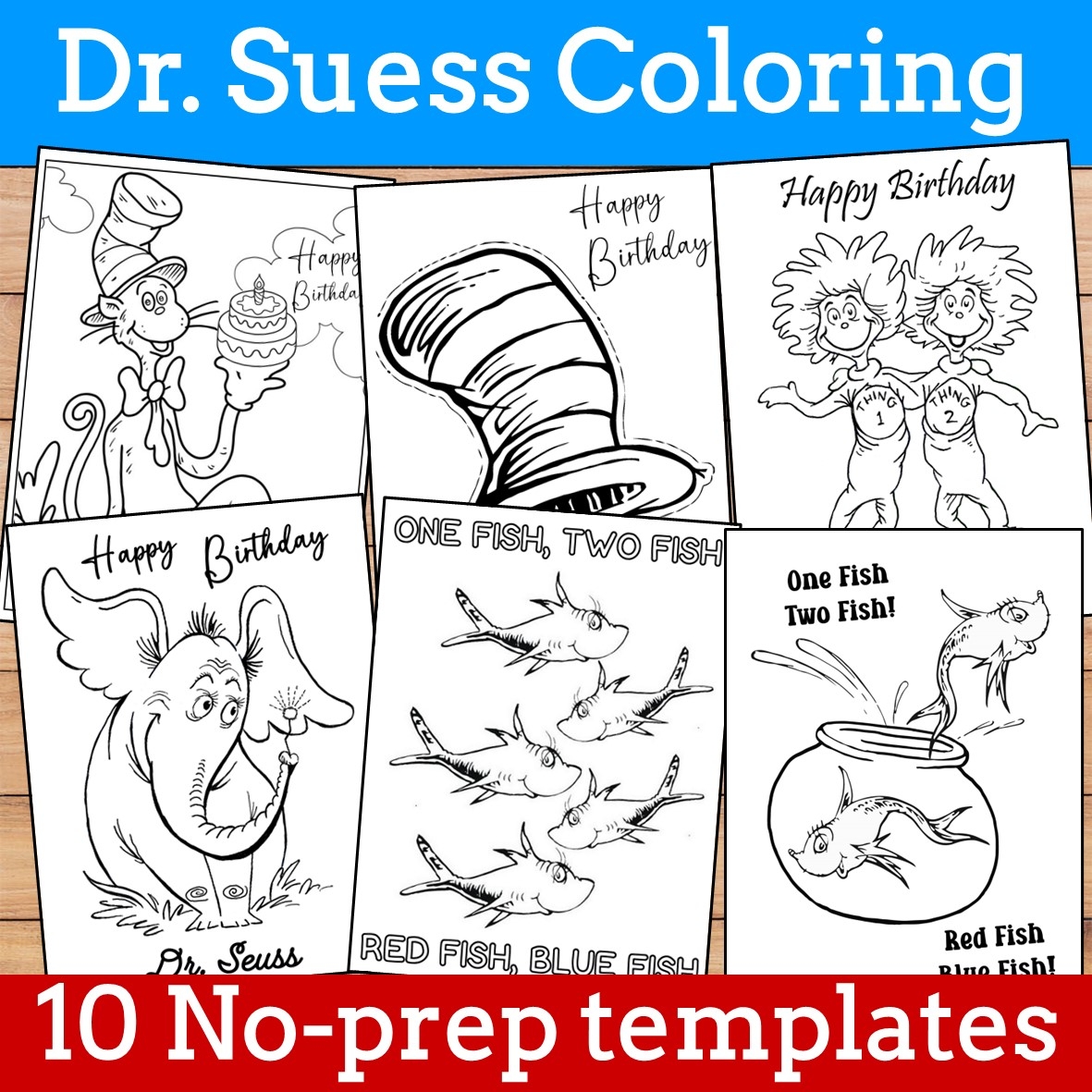 Dr Seuss Coloring Pages For Read Across America Week Zippi Kids
