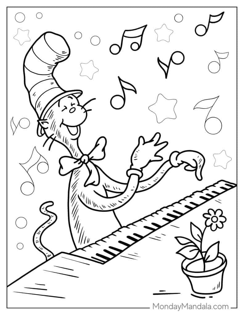 dr seuss preschool coloring pages