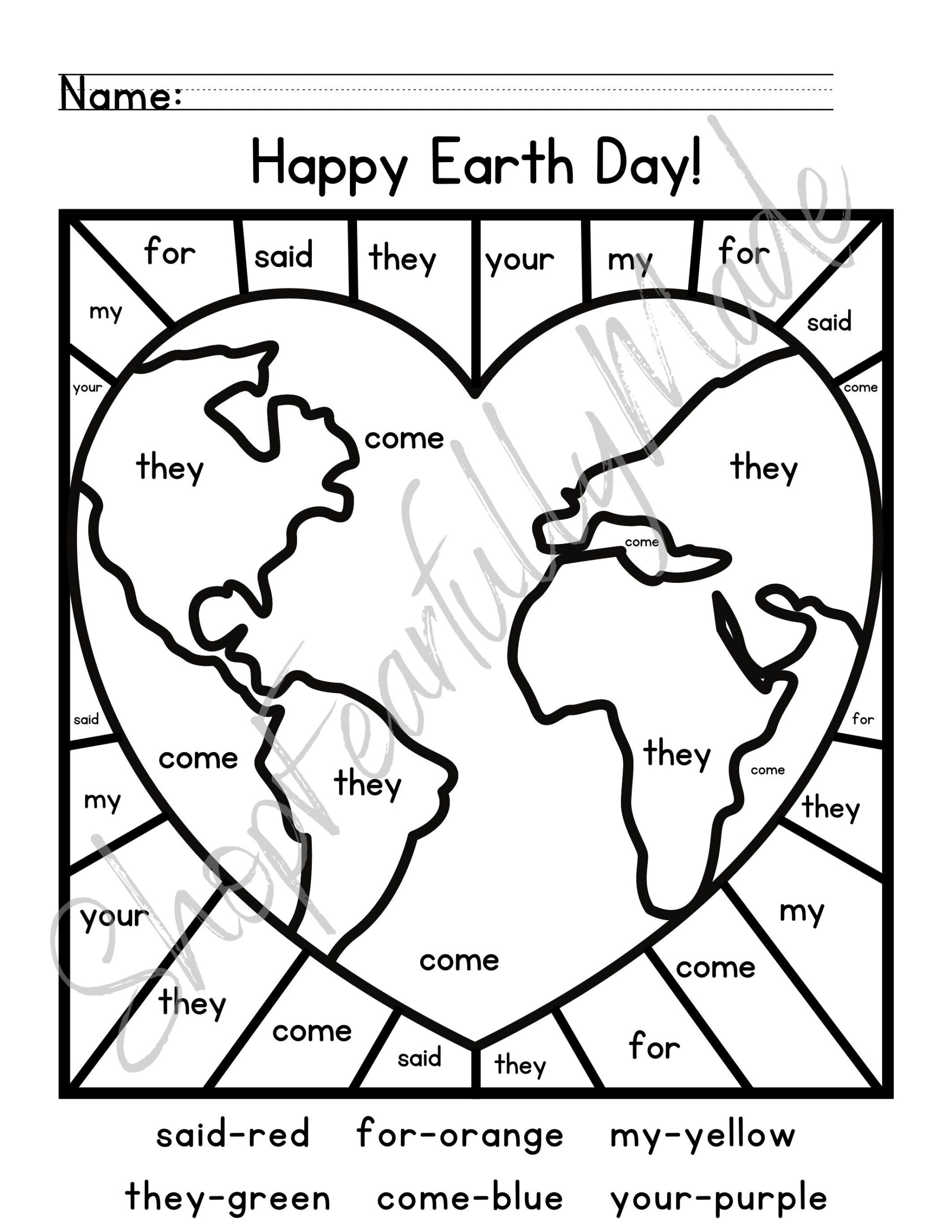 earth day coloring pages preschool