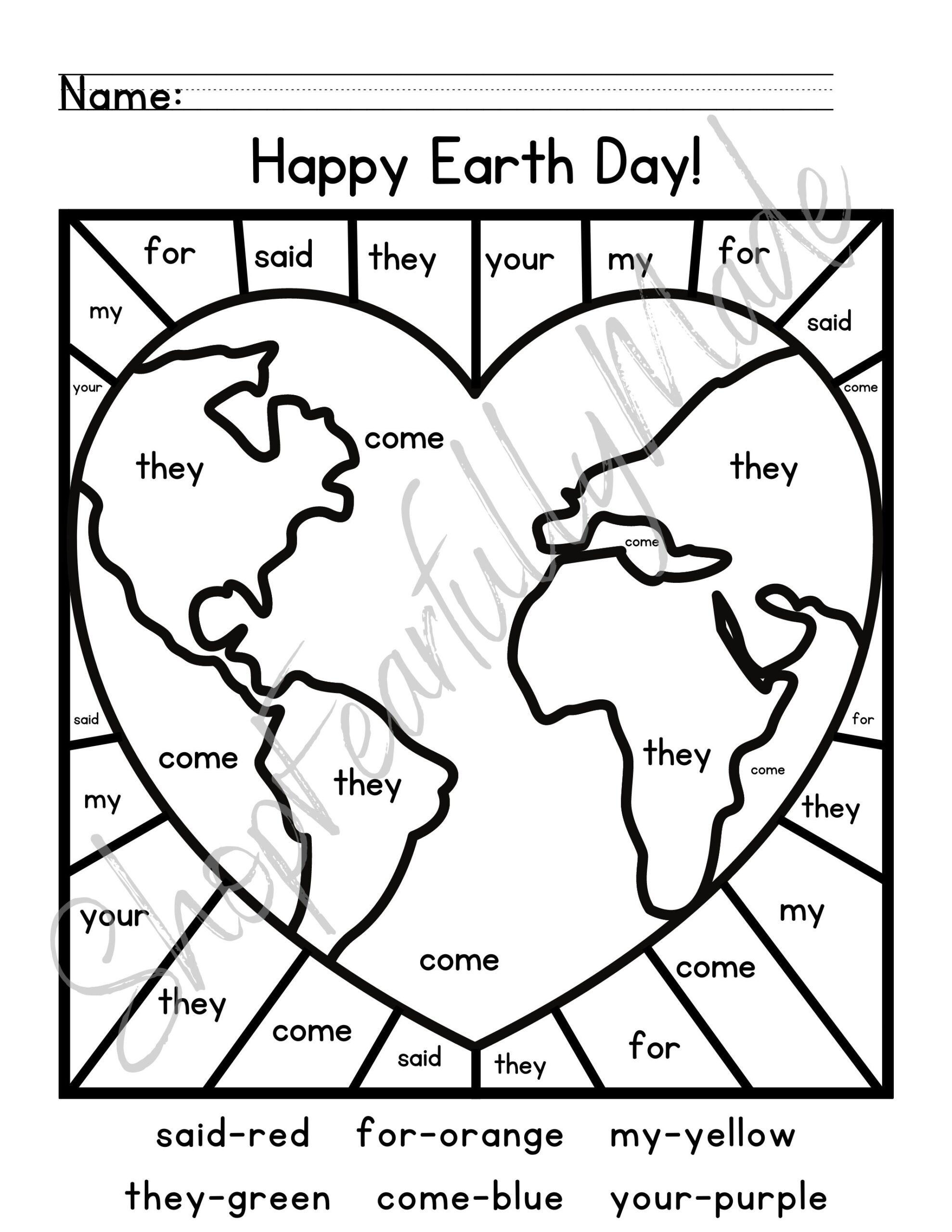 earth day coloring pages for preschoolers