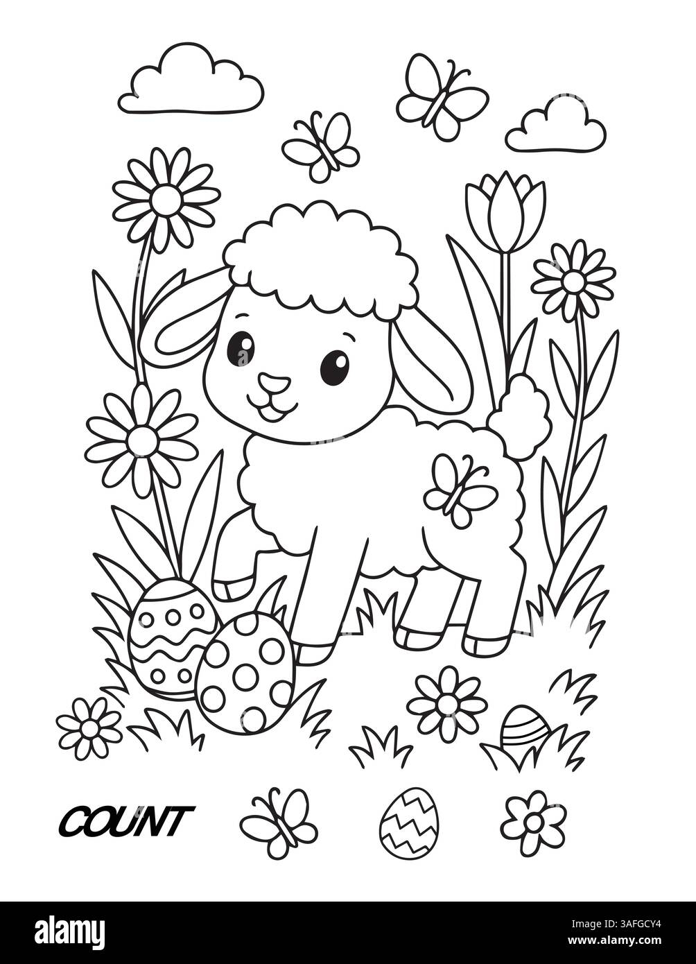 sheep coloring page