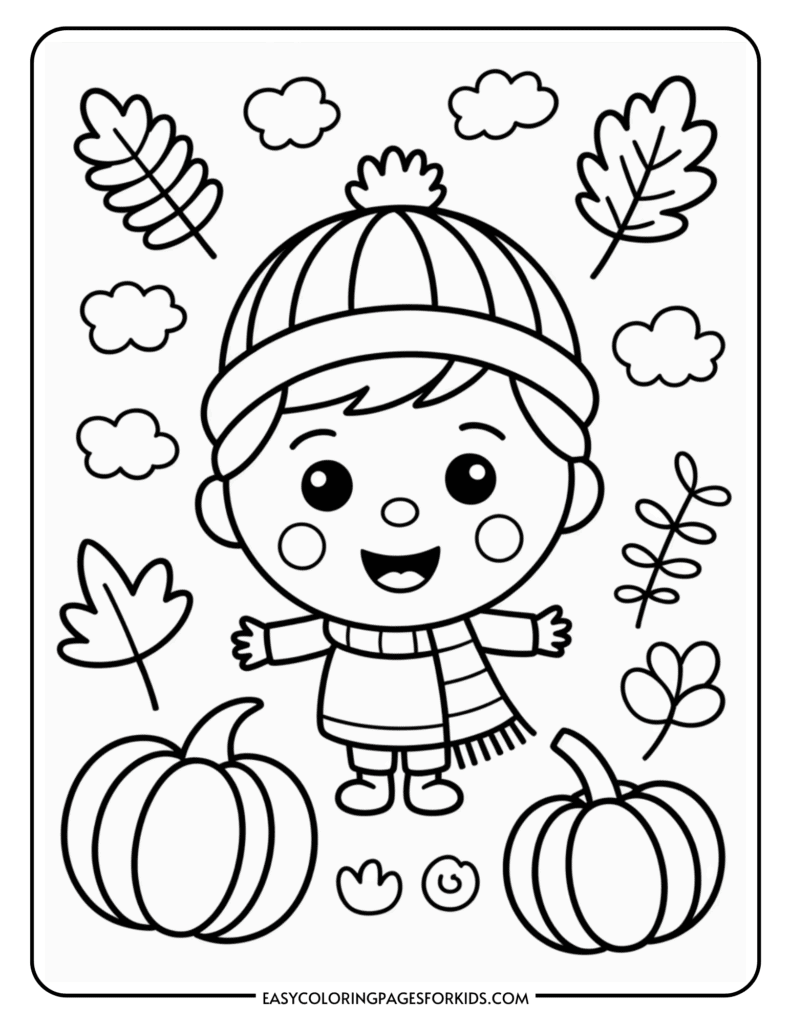 preschool fall coloring pages