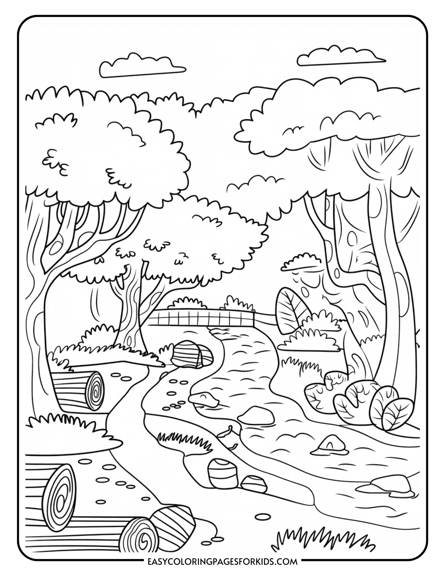 Easy Forest Coloring Pages 15 Free Printable PDF Pages Easy Coloring Pages For Kids