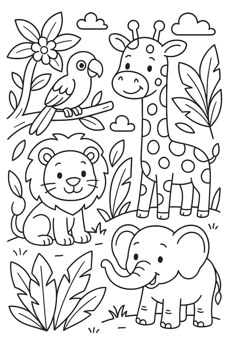 Eco Friendly Animal Coloring Pages For Kids Safe Non Toxic Fun Art Activity For Children