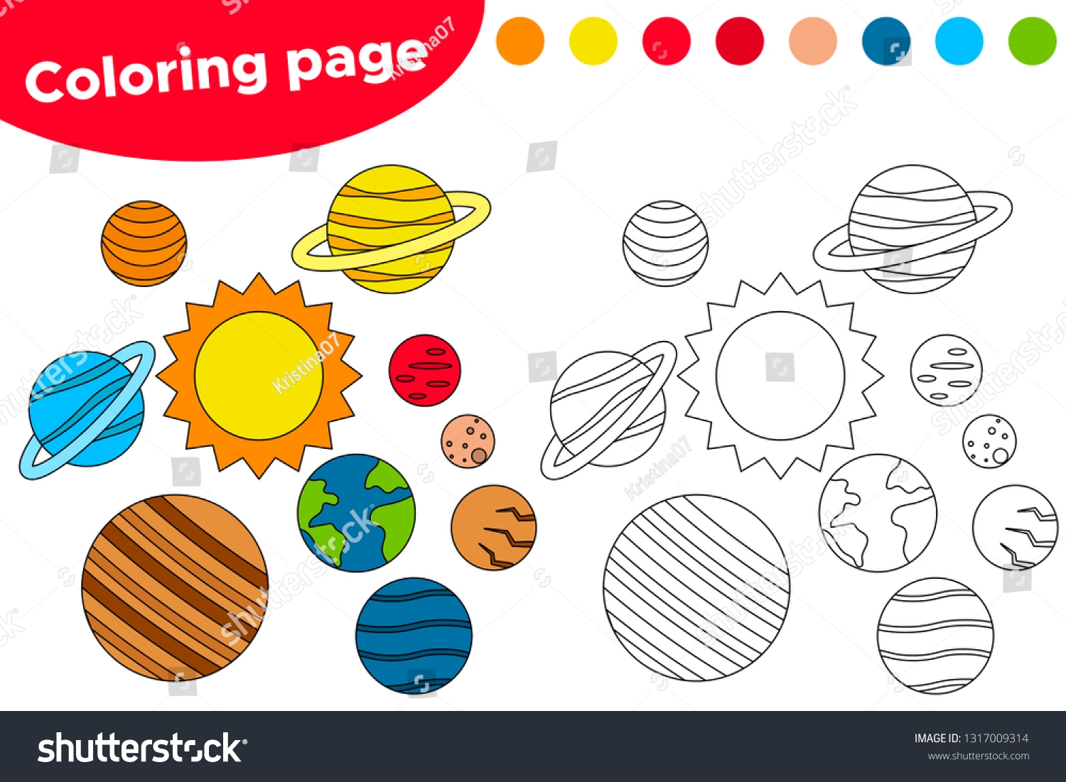 Educational Game Preschool Kids Printable Coloring Stock Vector Royalty Free 1317009314 Shutterstock