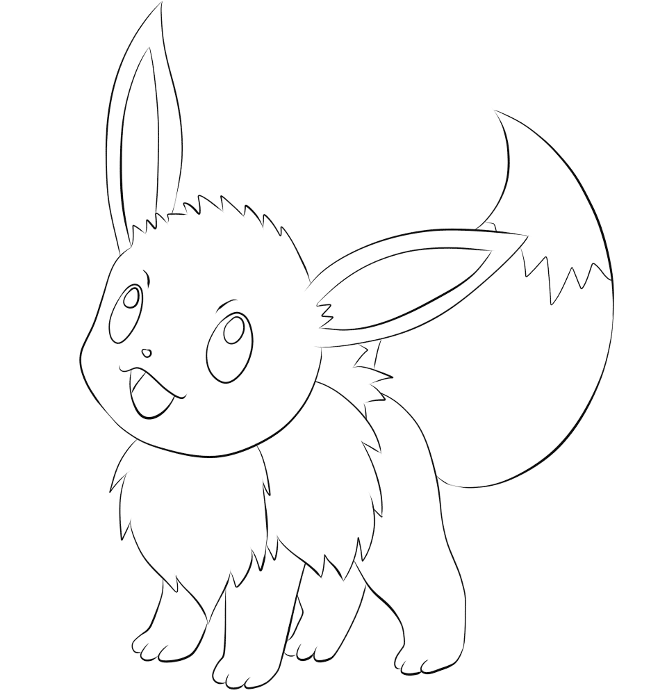 Eevee Coloring Page Free Printable