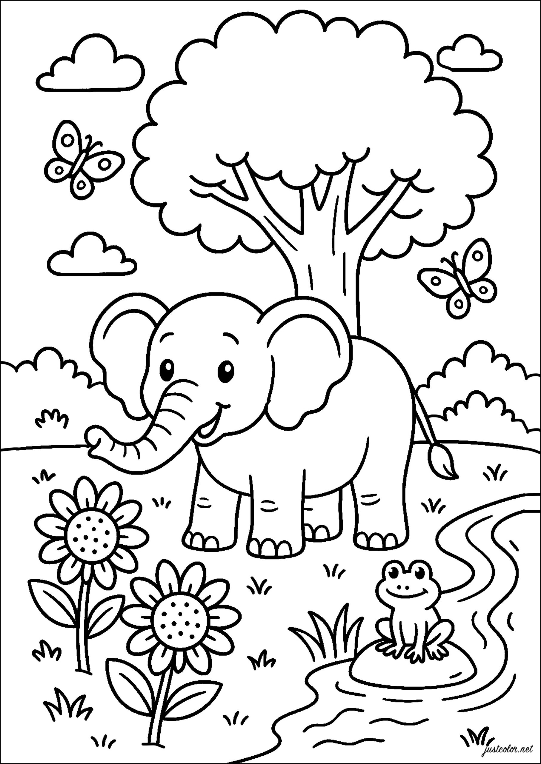 elephant coloring page