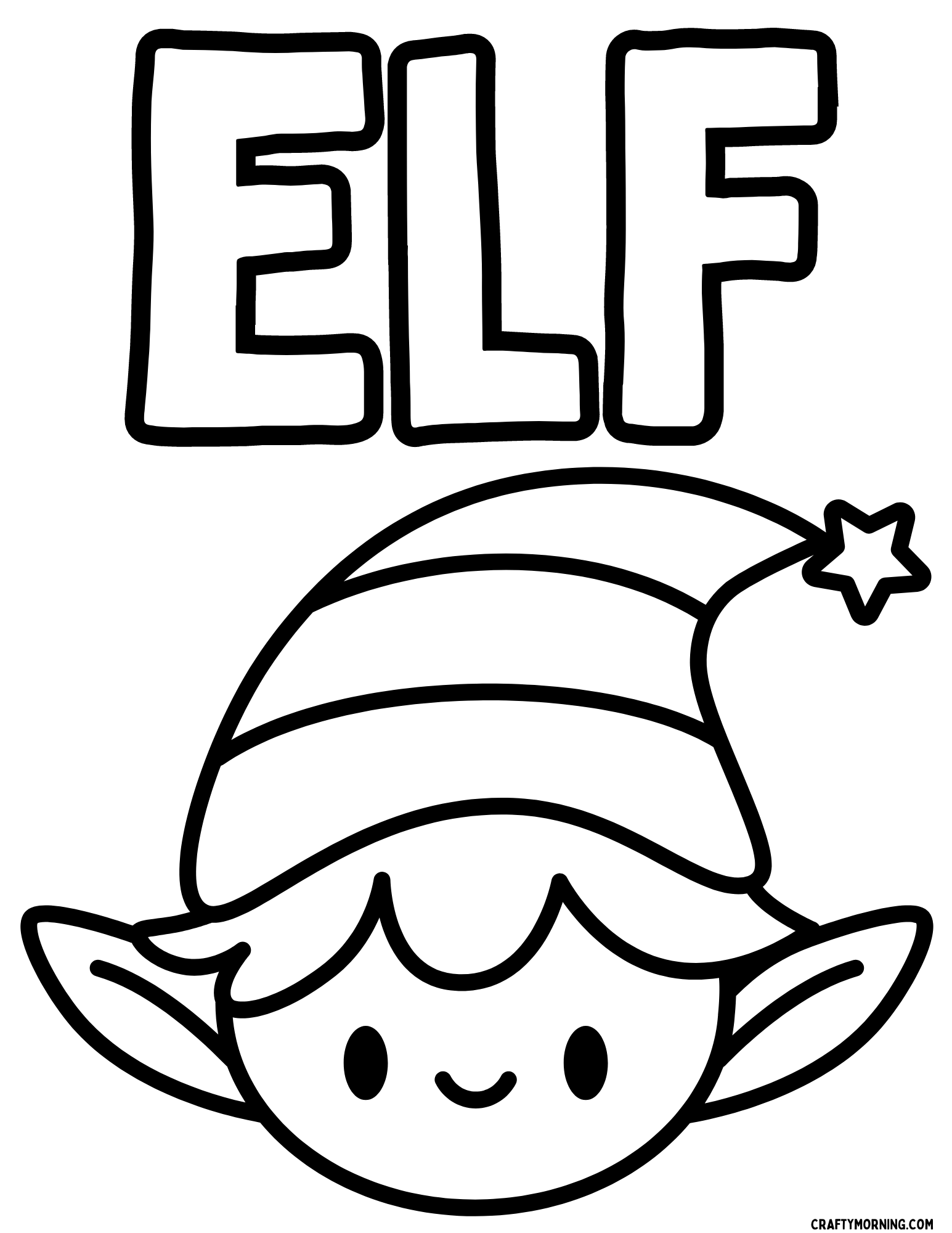 Elf Coloring Pages To Print Crafty Morning