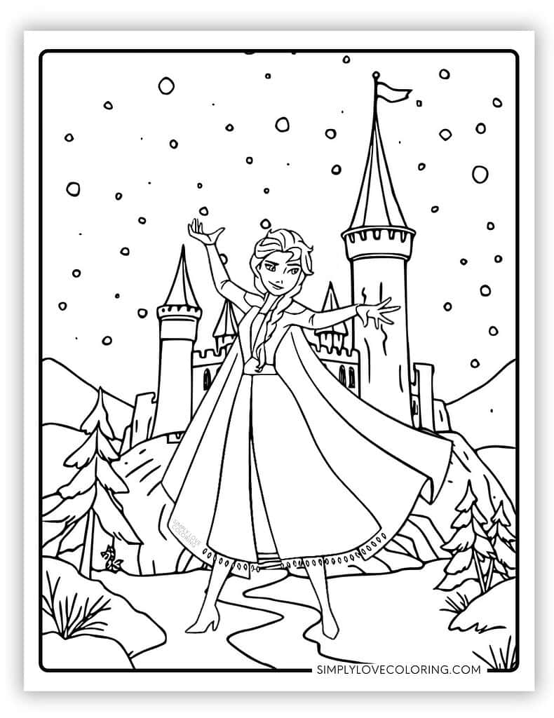 Elsa Coloring Pages Free PDF Printables Simply Love Coloring