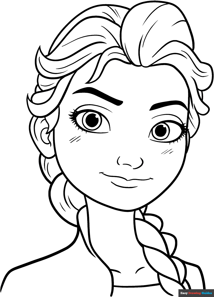 elsa coloring page
