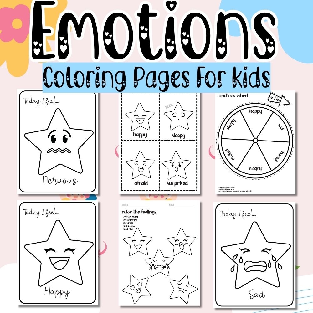 emotions coloring pages for preschoolers