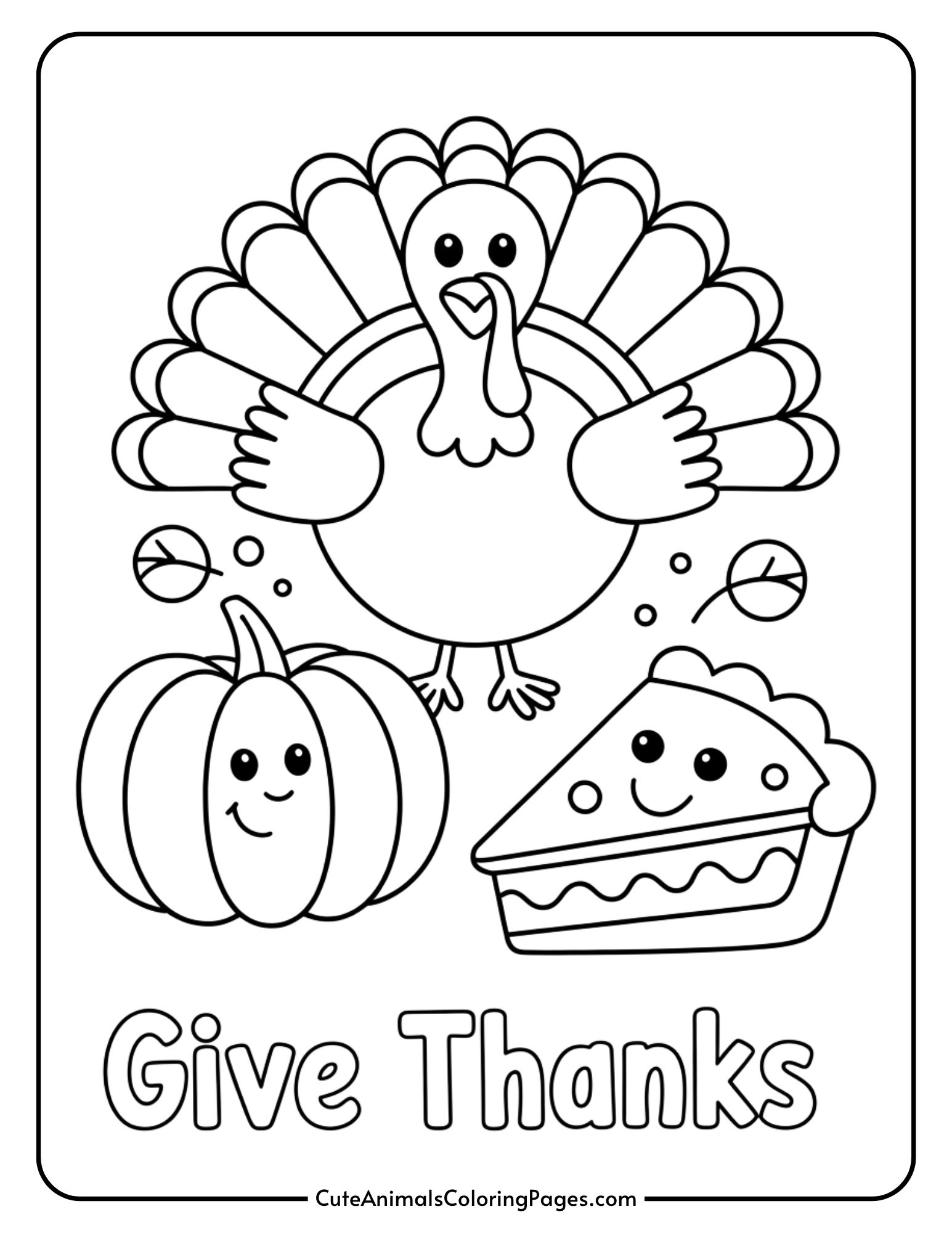 thanksgiving color pages