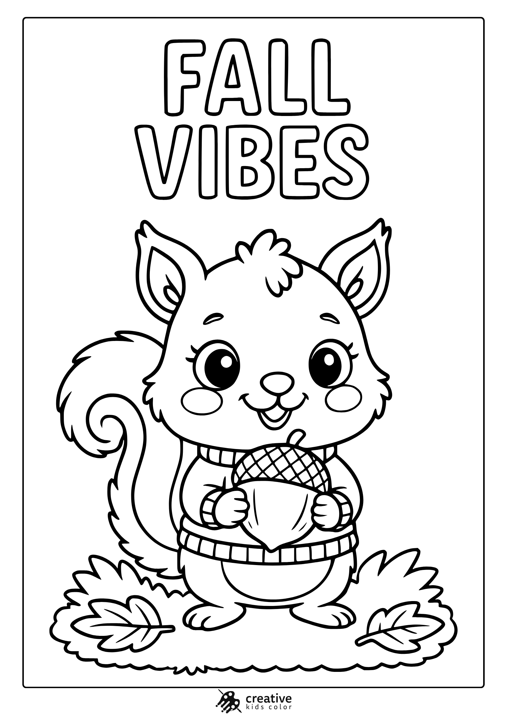 fall coloring page preschool