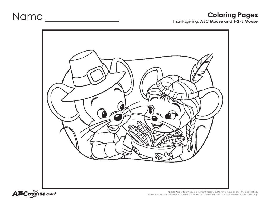 Fall Coloring Pages ABCmouse Kiddycharts