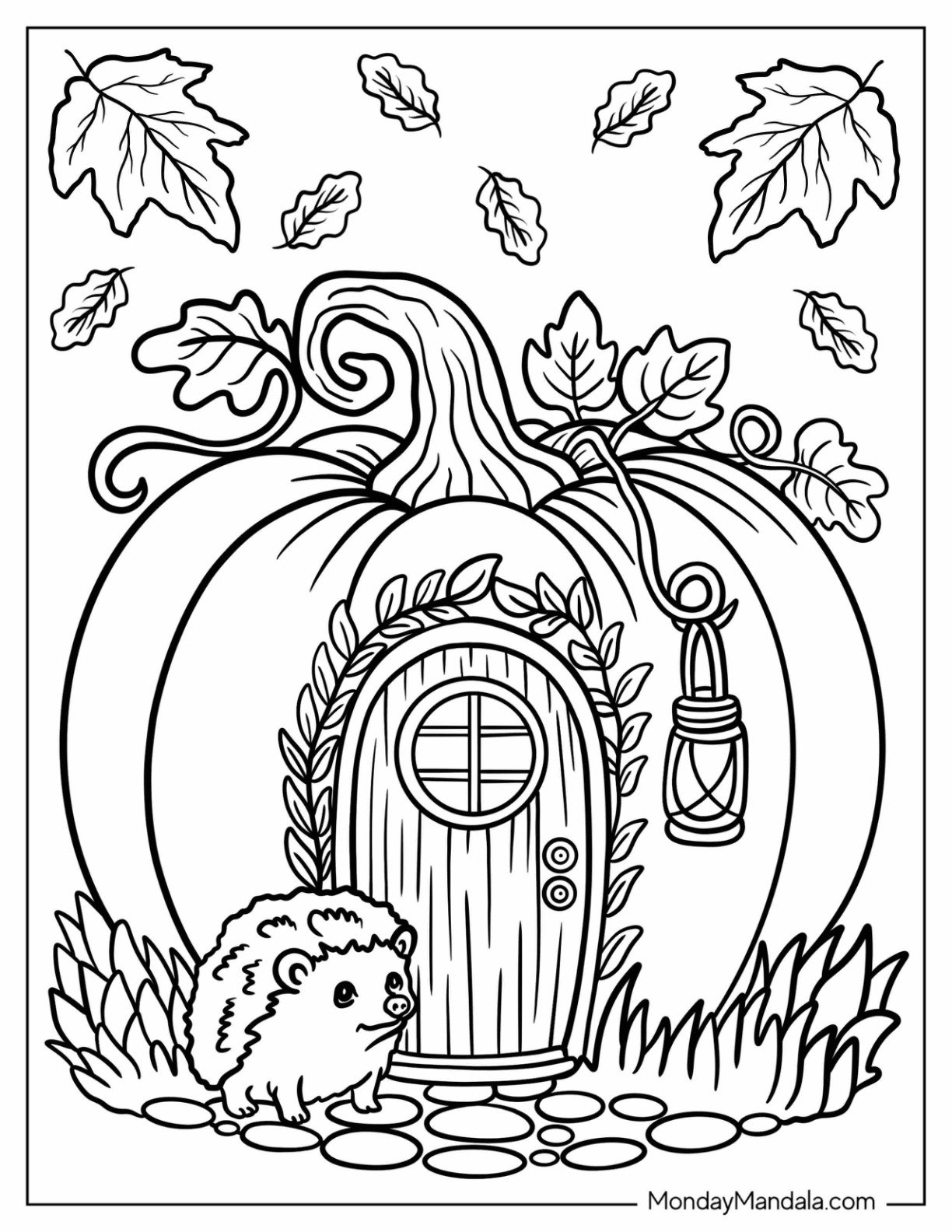 fall coloring pages preschool