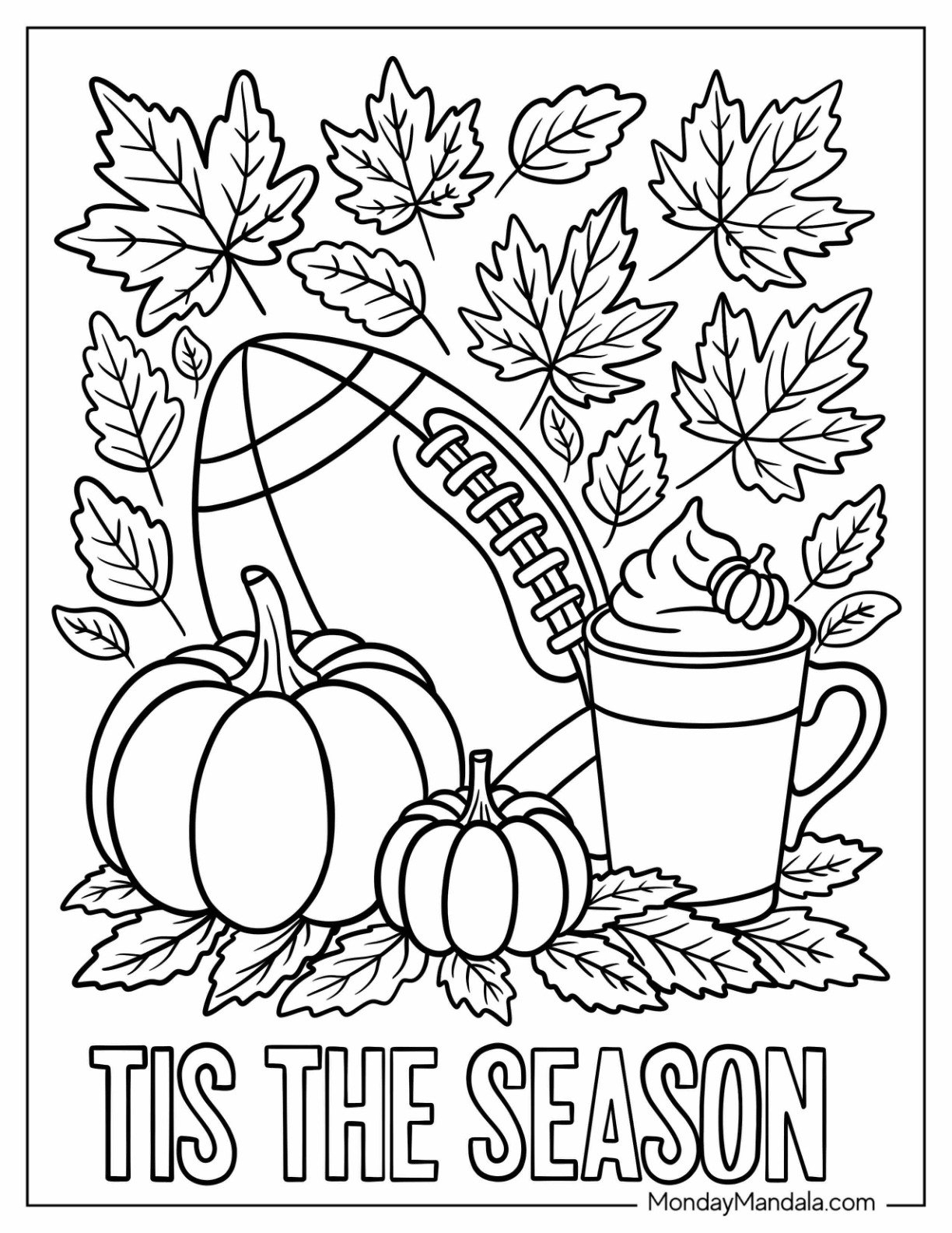 preschool coloring pages fall