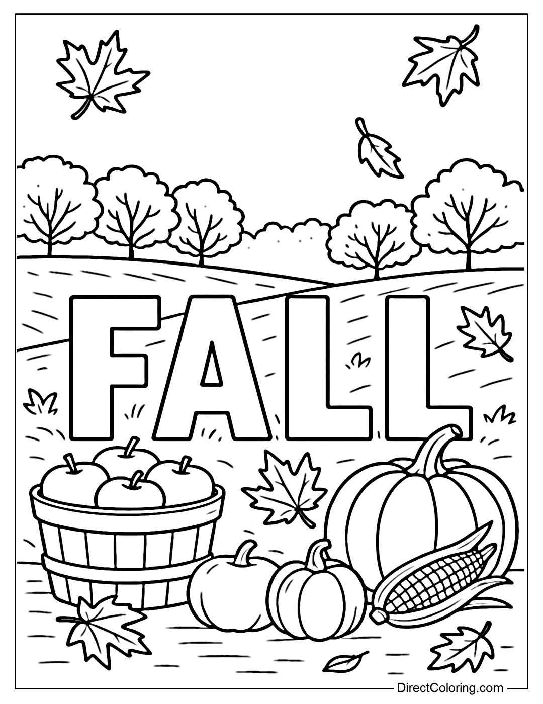 coloring pages fall