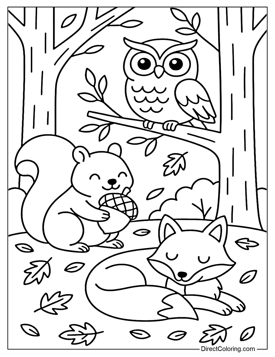 Fall Coloring Pages Free PDF To Download And Print