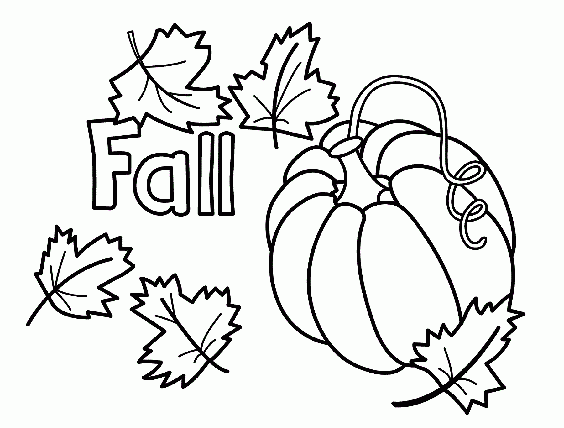 coloring pages preschool fall
