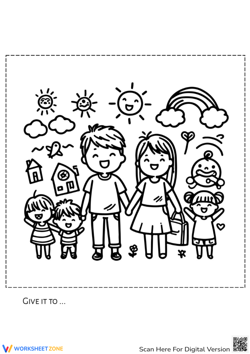 my family coloring pages for preschoolers