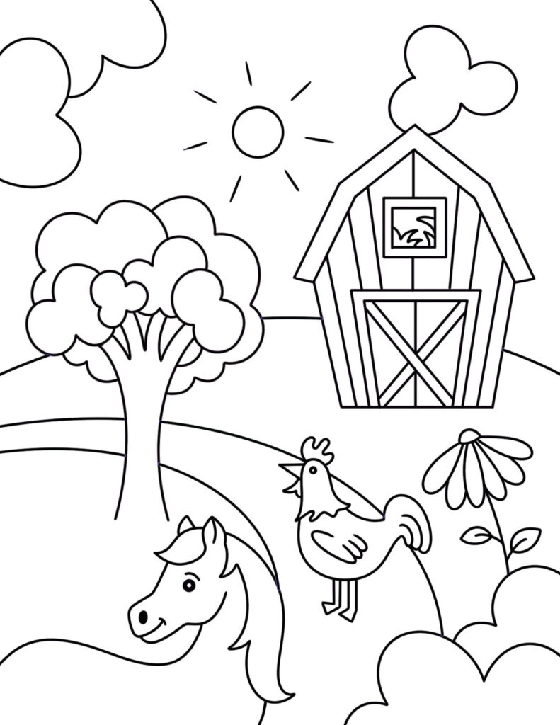 Fantastic Farm Coloring Pages For Preschool The Hollydog Blog