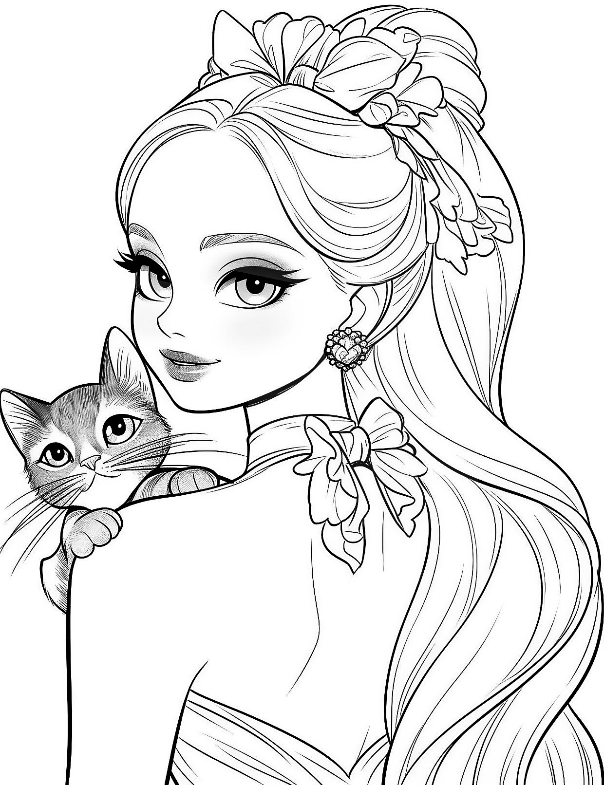 barbie doll coloring pages